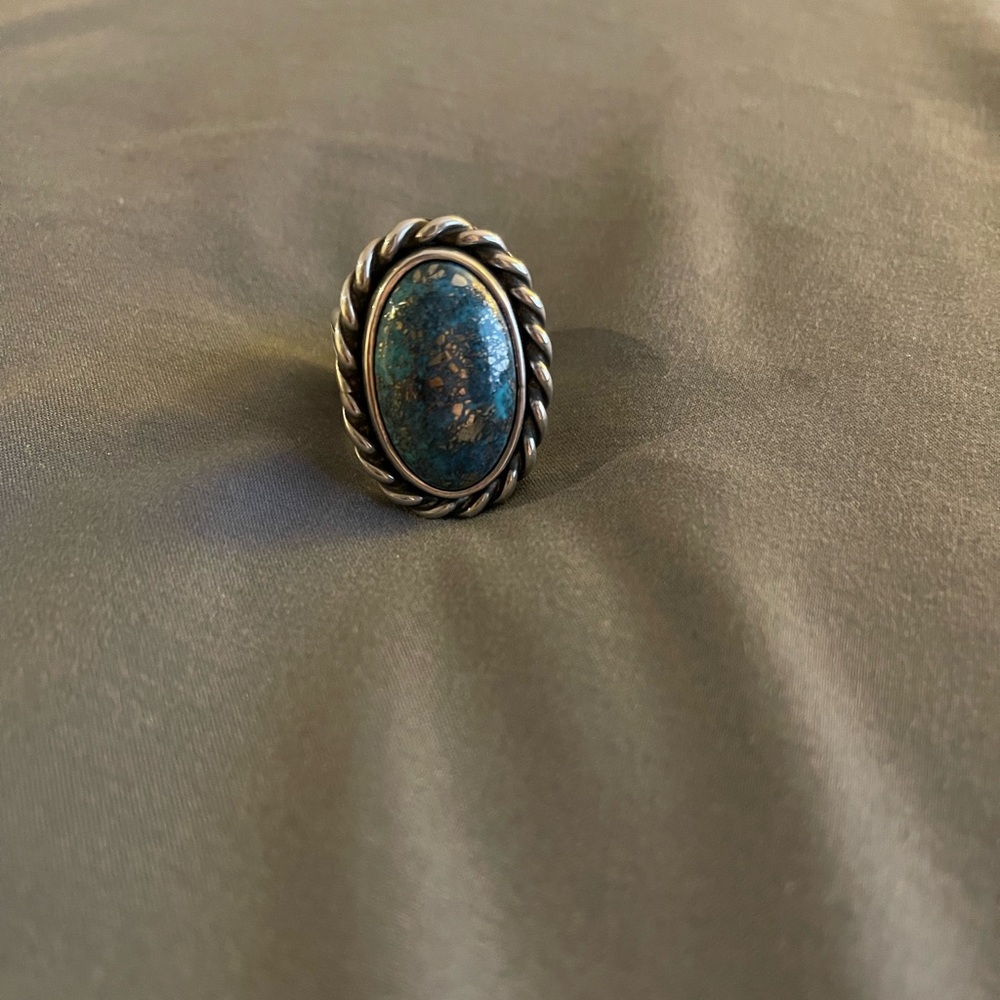 Tightpantstaytay Morenci turquoise ring